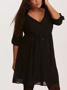 Torrid Mini Chiffon Shirt Dress Size 1X (14-16)